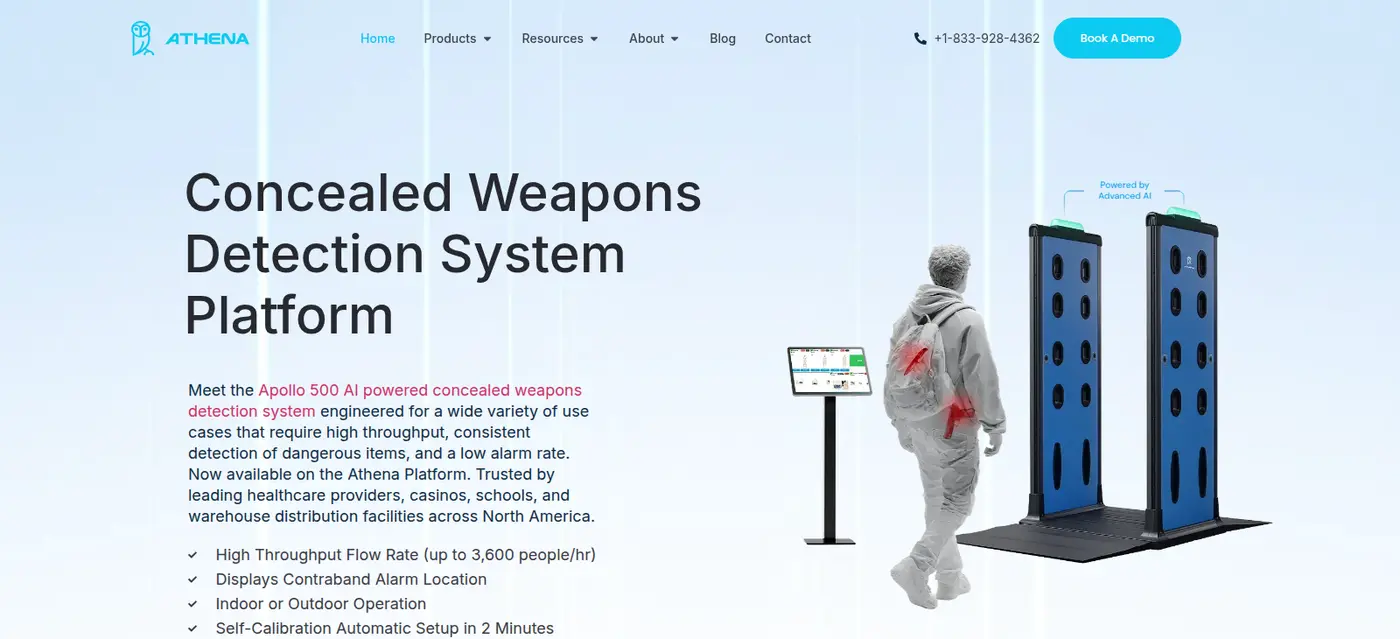 Athena Security website